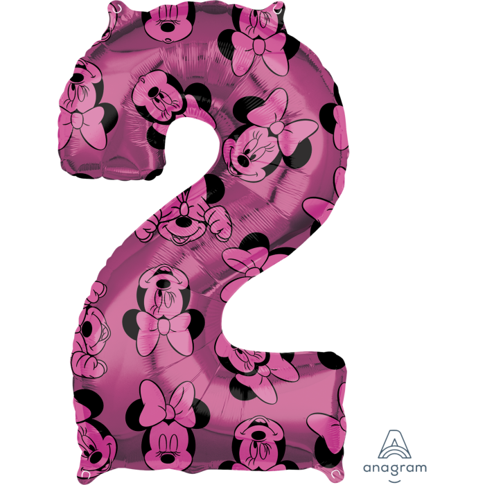 #2 Minnie Mouse number balloon