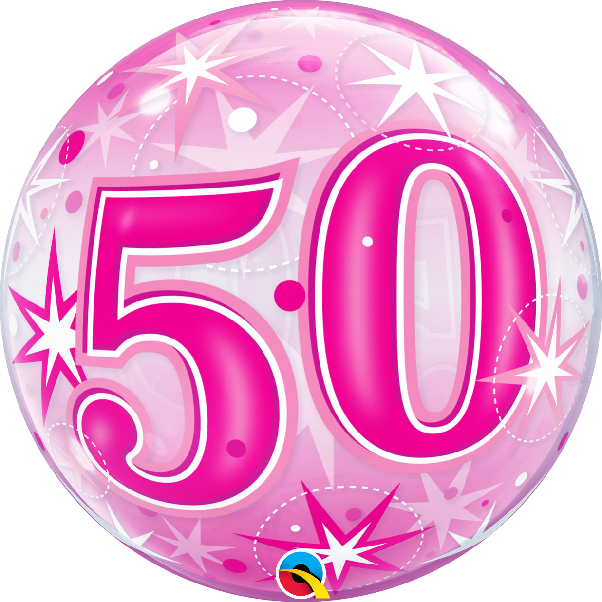 #50 Pink  bubble balloon