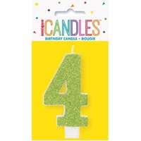 #4 glitter candle