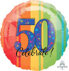 ” 50 Celebrate” Mylar balloon