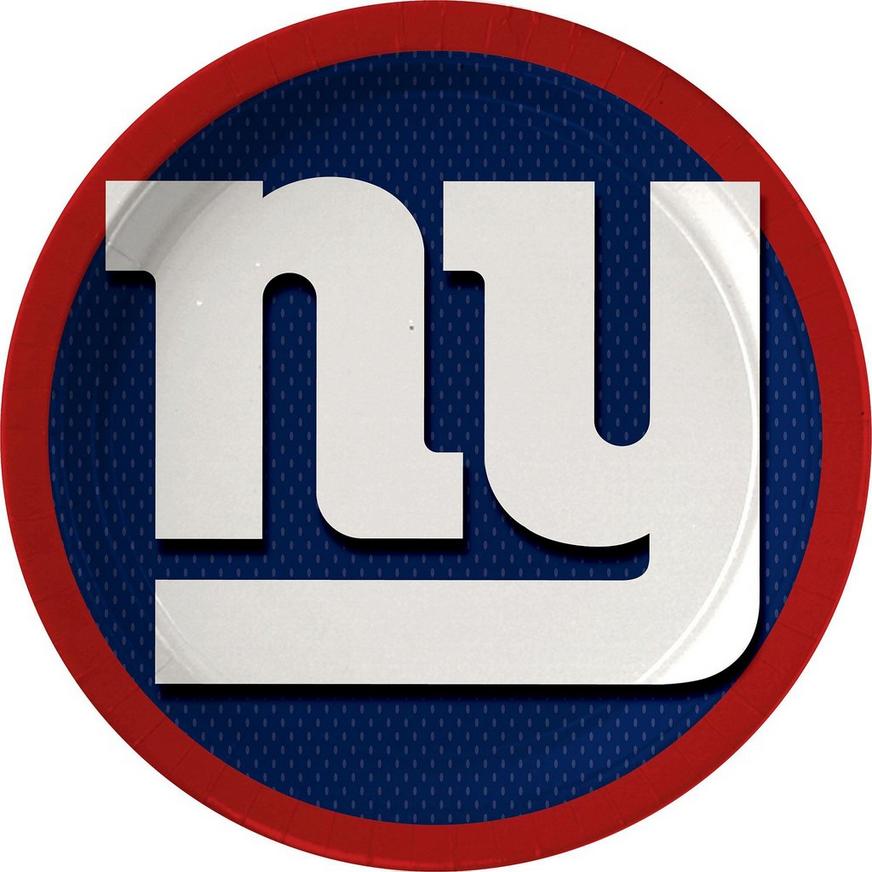 New York Giants round paper plates