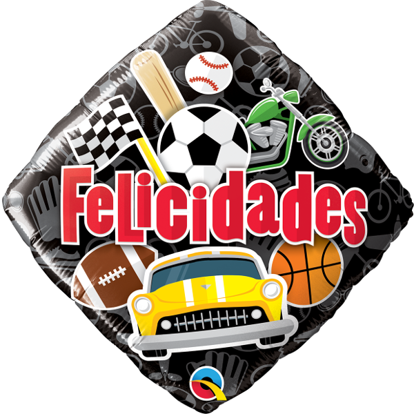18″ Felicidades Sports Foil Balloon (Spanish)