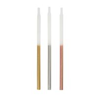 Metallic Dipped Birthday Candles 5″ – Assorted 12ct