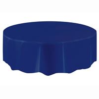 True Navy Blue Solid Round table cover 84”