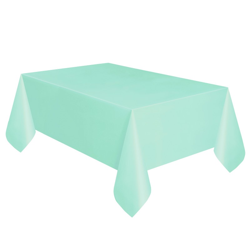 Fresh mint rectangular Plastic Table cover 54 x 108