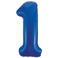 #1 Blue Shape balloon 34 inch