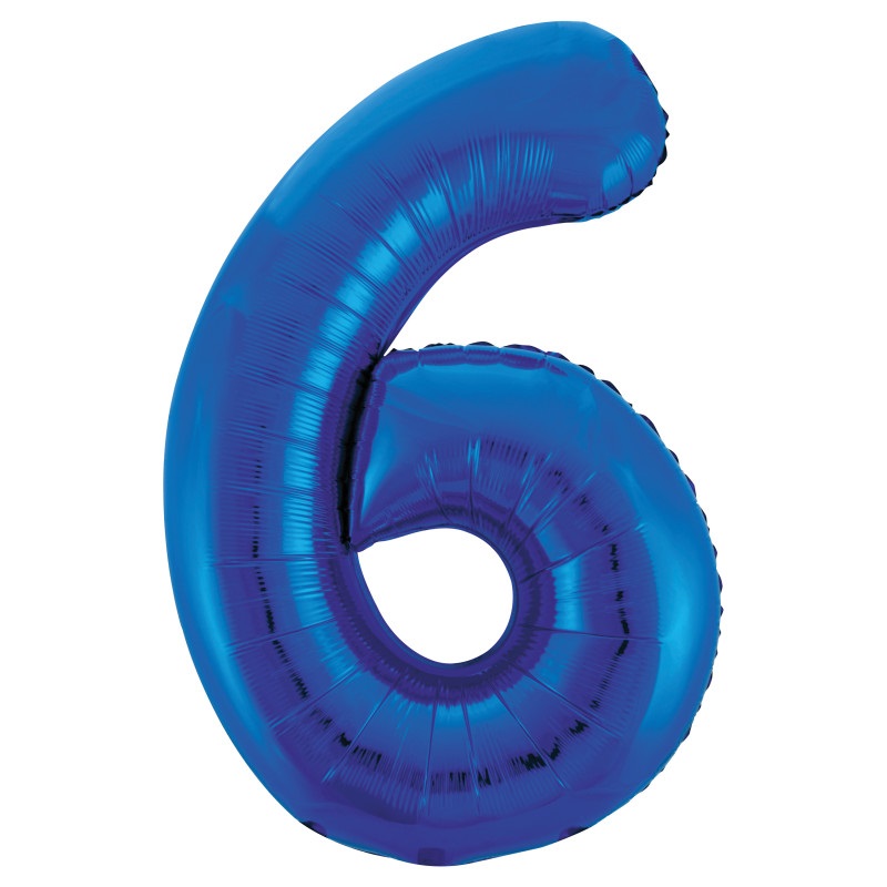 #6 Blue shape balloon 34”