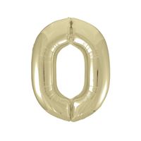 # 0 Gold number balloon 34 inch