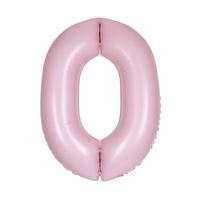 # 0 Pink matte number balloon 34 inch