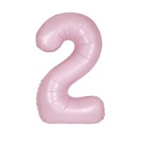 # 2 Pink matte number balloon 34 inch