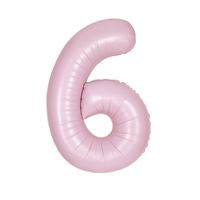 # 6 Pink matte number balloon 34 inch