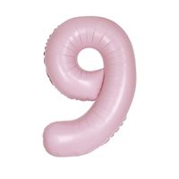 # 9 Pink matte number balloon 34 inch