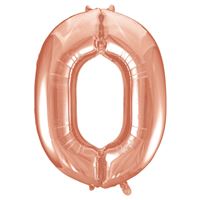 #0  Rose gold number balloon  34 inch