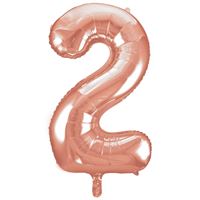 #2 Rose gold number balloon  34 inch