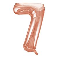 #7 Rose gold number balloon  34 inch