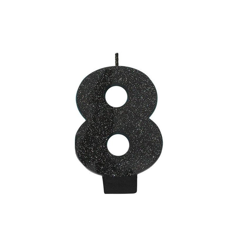 #8 Sparkly black candle
