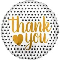 18″ THANK YOU MODERN DOTS  MYLAR BALLOON