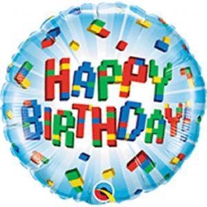 “ Happy Birthday” Blocks Mylar balloon