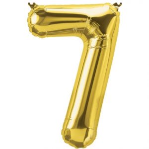 #7 Gold  balloon shape