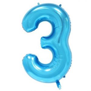 #3 Blue 16” air filled balloon