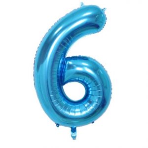 #6 Blue  balloon shape