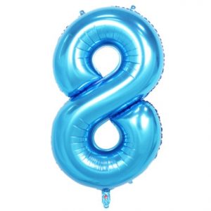 #8 Blue  balloon shape