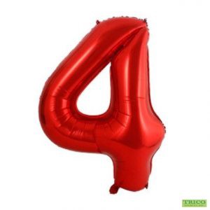 #4 Red 16” air filled balloon