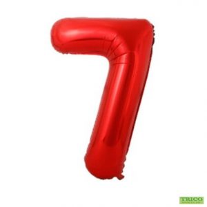 #7 Red  balloon shape