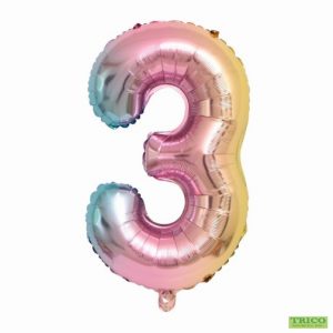 #3 Pastel Rainbow balloon shape