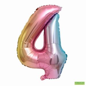 #4 Pastel Rainbow  balloon shape