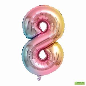 #8 Rainbow 16” air filled balloon