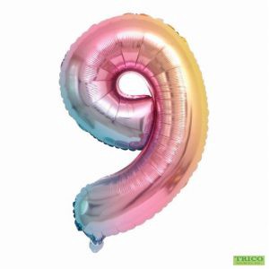 #9 Rainbow 16” Air filled balloon