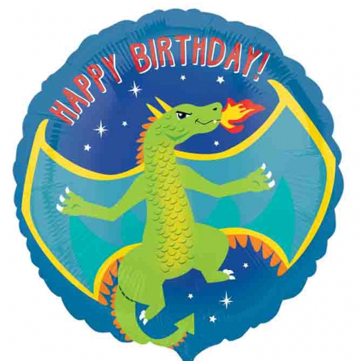 18″ Flying Fire Breathing Dragon – Happy Birthday