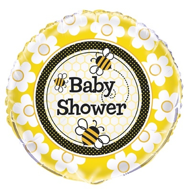 Bee Baby Shower Foil Mylar Balloon