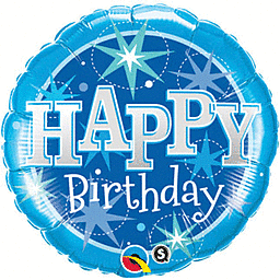 Birthday Blue Sparkle jumbo balloon