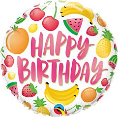 ” Birthday Fruits Mylar  balloon