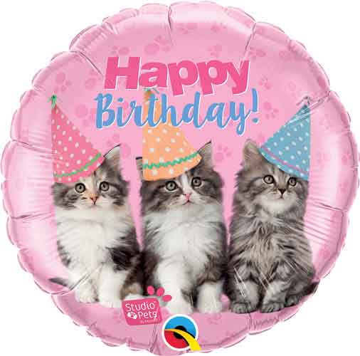 Birthday Kittens Studio Pets Foil Balloon