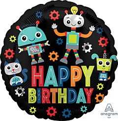 “ Happy Birthday” Robots Mylar balloon