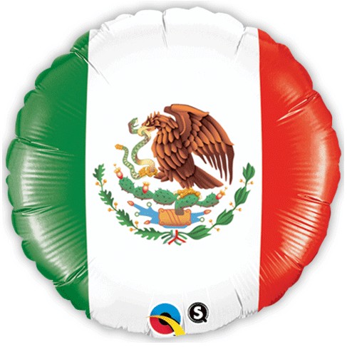 18in. Mexico Flag Foil Balloon