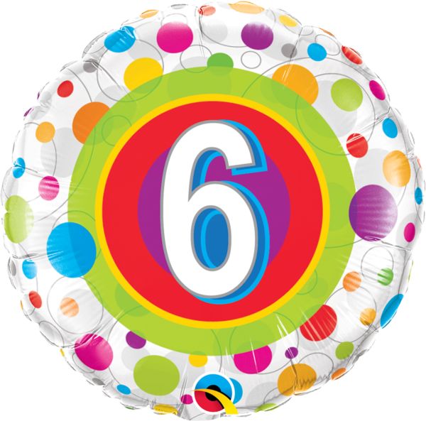 #6 Colorful Dots  Mylar balloon