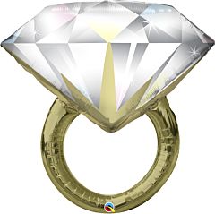 Diamond Wedding Ring Gold  shape balloon