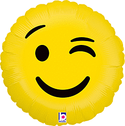 Emoji Wink Mylar balloon