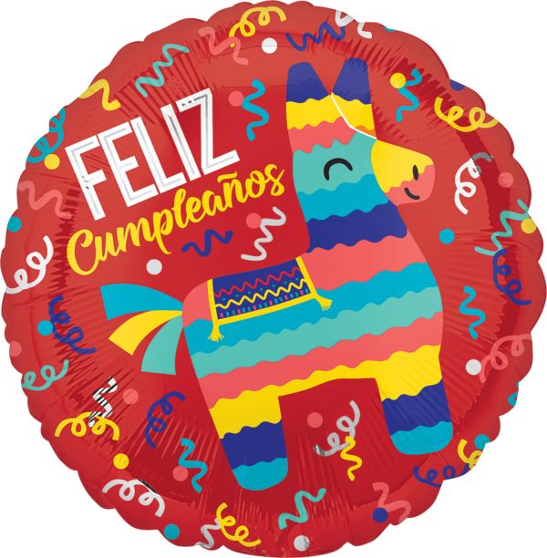 17″ Feliz Cumpleanos Fiesta balloons