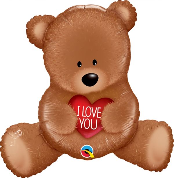 35″ I Love You Teddy Bear shape balloon