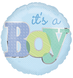” Its a boy” light blue Mylar balloon
