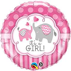 It’s a Girl Elephants Mylar balloon