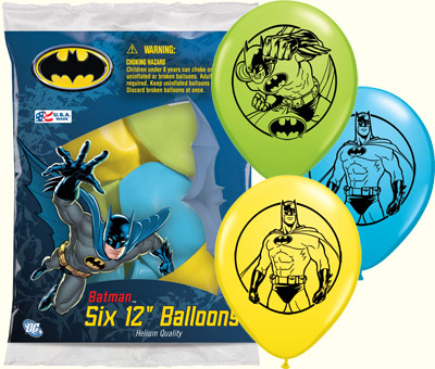12” Batman Latex Balloons (6 count)