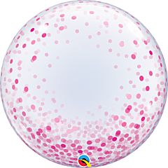 Pink Confetti Dots Bubble