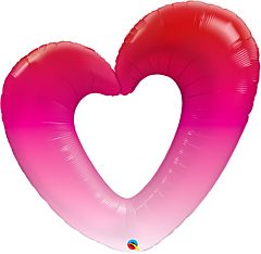 Pink Ombre Heart Shape balloon