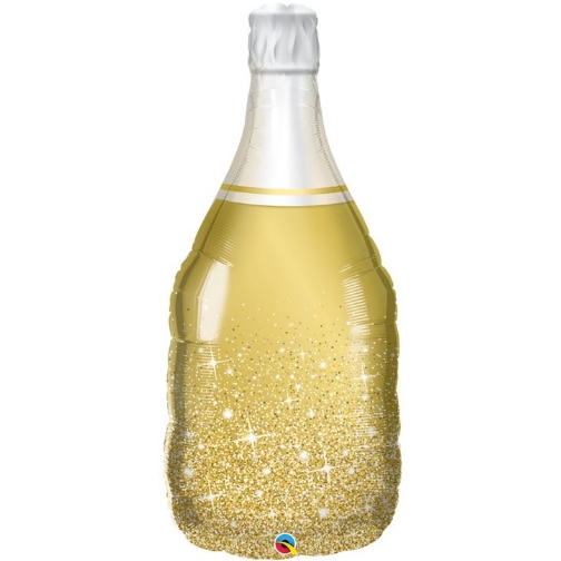 Gold Champagne bottle shape balloon
